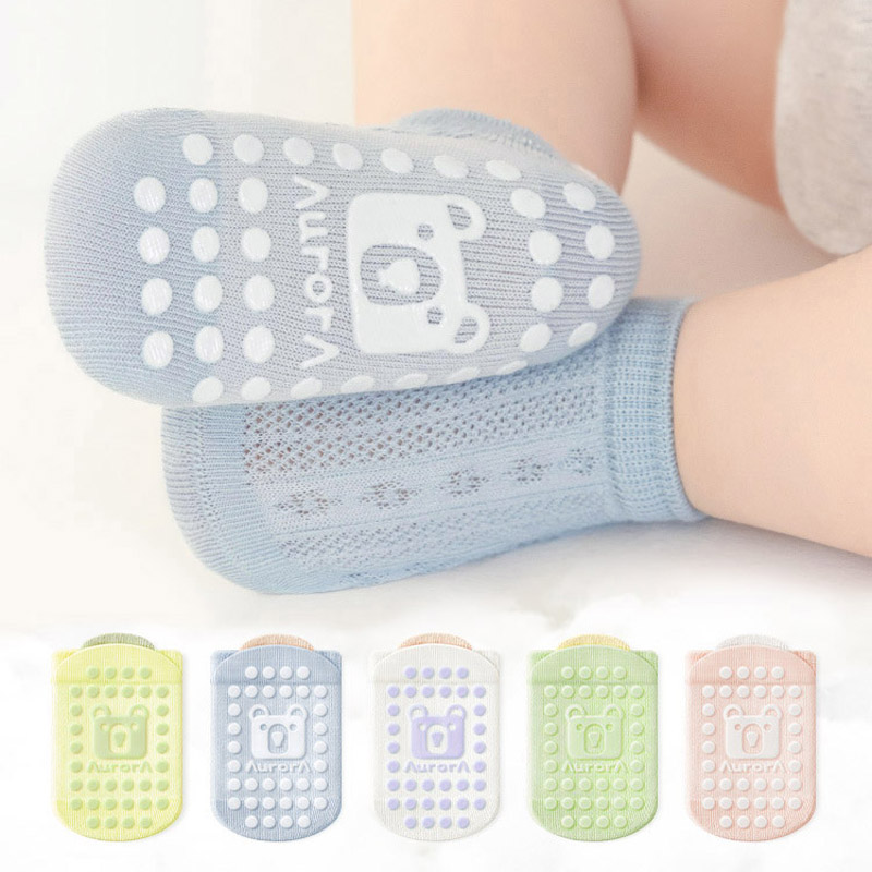 Unisex Baby Socks Non Slip - 5 pares crianças meias antiderrapantes bonito