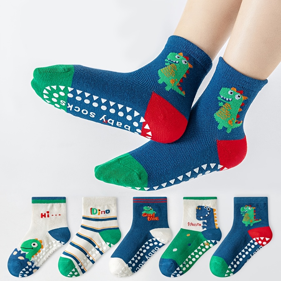 Unisex Baby Socks Non Slip - 5 pares de meias de chão