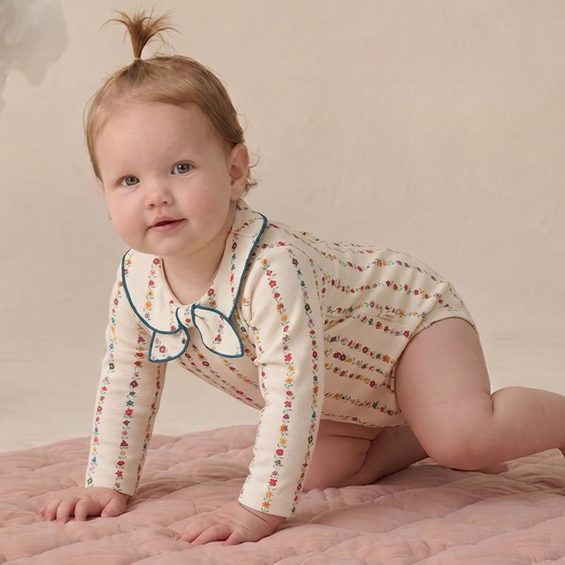 Macacão Floral para Meninas de - Newborn Baby Girl Romper Floral avaliação e preço