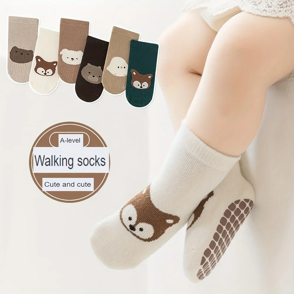 6 pares de meias antiderrapant - Unisex Baby Socks Non Slip avaliação e preço