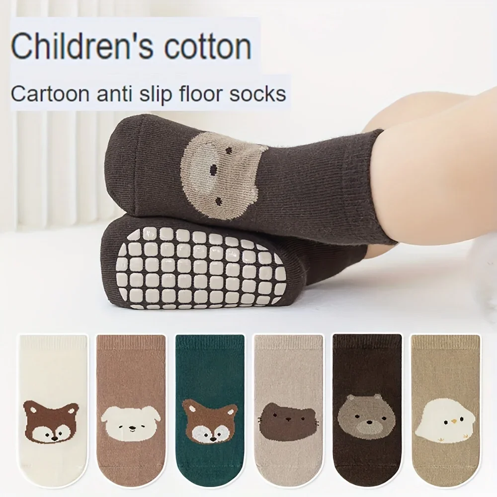 6 pares de meias antiderrapant - Unisex Baby Socks Non Slip avaliação e preço