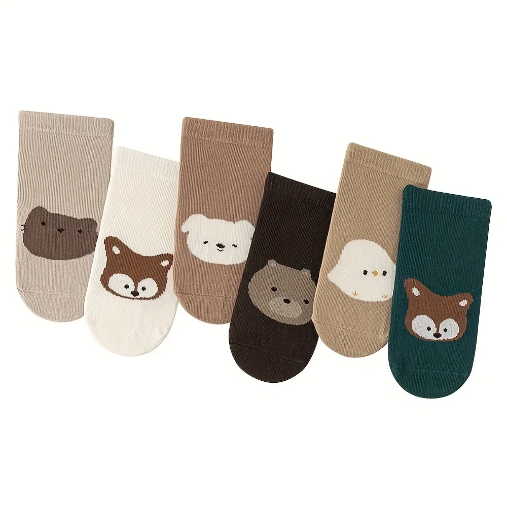 6 pares de meias antiderrapant - Unisex Baby Socks Non Slip avaliação e preço