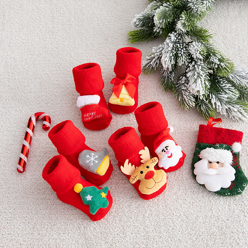 Meias de Natal curtas para rec - Unisex Baby Socks Non Slip avaliação e preço
