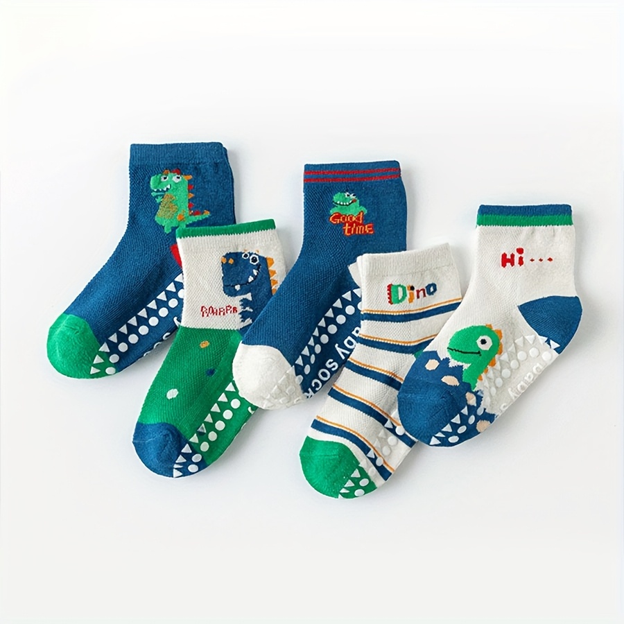 5 pares de meias de chão dos d - Unisex Baby Socks Non Slip avaliação e preço