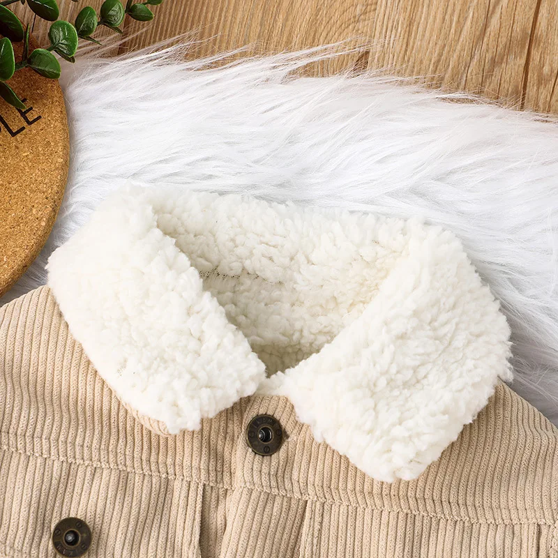 Casaco de veludo cotelê com fo - Toddler Boy Winter Fleece Jacket avaliação e preço